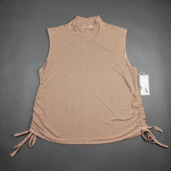 Worthington Tops - Worthington Sleeveless Blouse Side Ruched Classic Fit (XL)